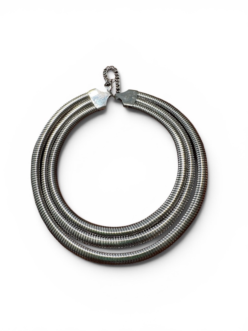 Peebee Forevee Chunky Silver Coil Necklace New no Tags